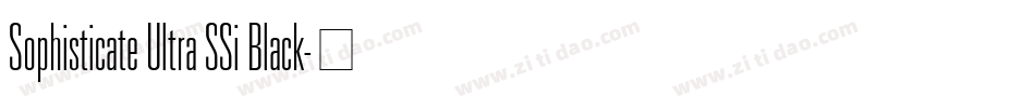 Sophisticate Ultra SSi Black字体转换